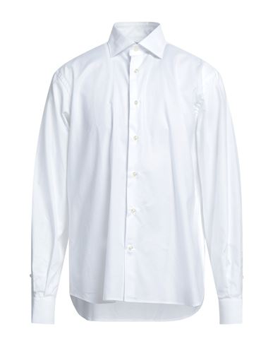 Angelo Nardelli Man Shirt White Size 17 Cotton