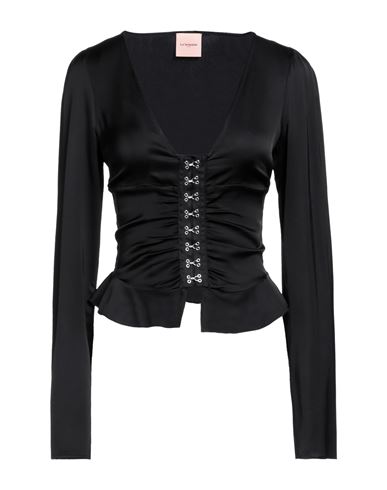 La Semaine Paris Woman Shirt Black Size 12 Viscose