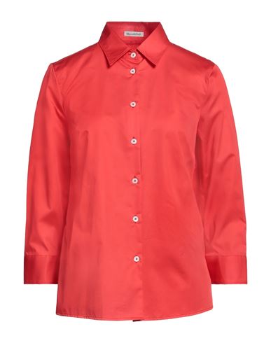 Camicettasnob Woman Shirt Red Size 4 Cotton