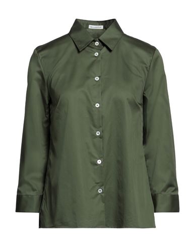 Camicettasnob Woman Shirt Military Green Size 4 Cotton