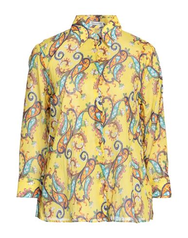 Camicettasnob Woman Shirt Yellow Size 12 Cotton