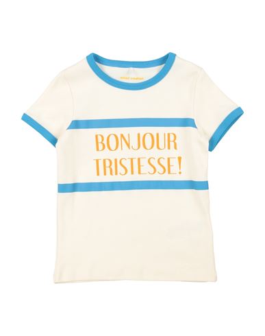 Mini Rodini Babies'  Toddler T-shirt Ivory Size 3 Organic Cotton In White