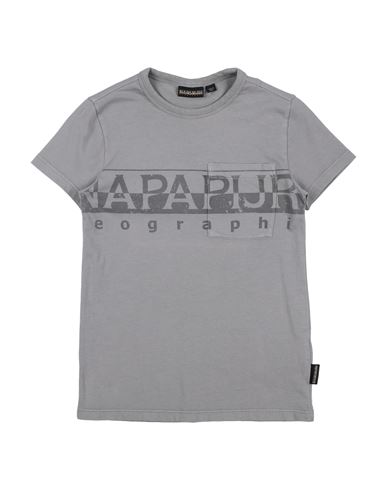 Napapijri Babies'  Toddler Boy T-shirt Grey Size 4 Cotton, Elastane