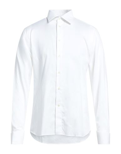 Angelo Nardelli Man Shirt White Size 17 Cotton