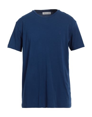 Trussardi Man T-shirt Blue Size Xxl Cotton, Elastane