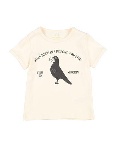Mini Rodini Babies' Ivory Organic Cotton Pigeon T-shirt In White