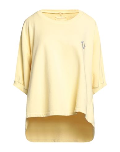 True Religion Woman Sweatshirt Light Yellow Size Xl Cotton