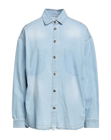 Nolita Woman Denim Shirt Blue Size S Cotton