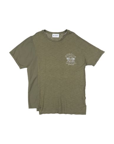 Dondup Toddler Boy T-shirt Military Green Size 4 Cotton, Elastane In Green