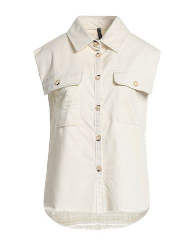Bellwood Woman Shirt Beige Size S Cotton, Elastane