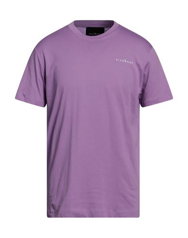John Richmond Man T-shirt Lilac Size S Cotton In Purple