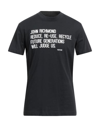John Richmond Man T-shirt Black Size S Cotton