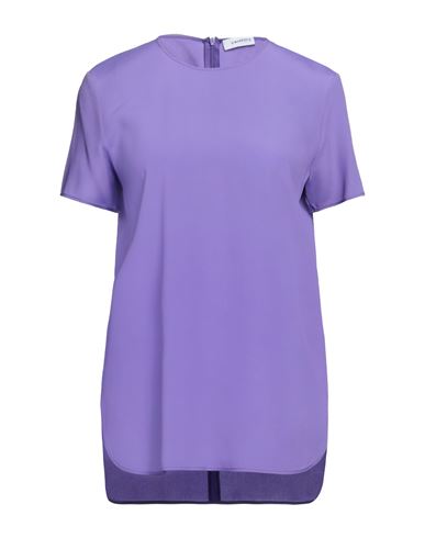 Simona Corsellini Woman Top Purple Size L Acetate, Silk