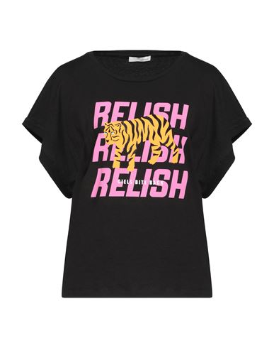 Relish Woman T-shirt Black Size Xs Cotton