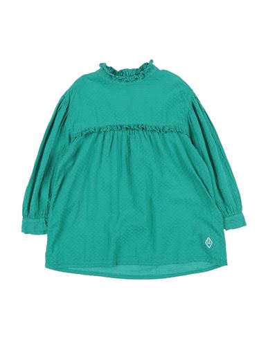 The Animals Observatory Kids'  Toddler Girl Blouse Emerald Green Size 6 Cotton