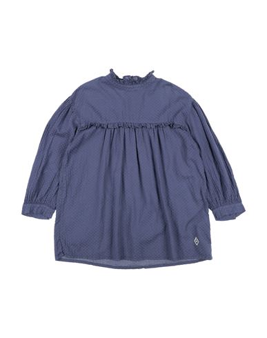 The Animals Observatory Babies'  Toddler Girl Blouse Slate Blue Size 6 Cotton