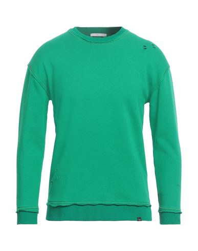 Shop Grey Daniele Alessandrini Man Sweatshirt Green Size M Cotton, Polyester