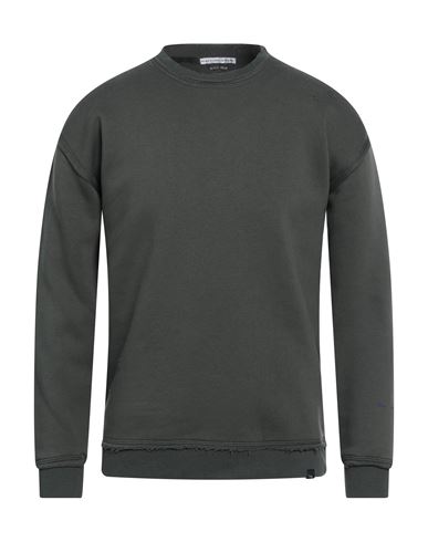 Grey Daniele Alessandrini Man Sweatshirt Military Green Size M Cotton, Polyester