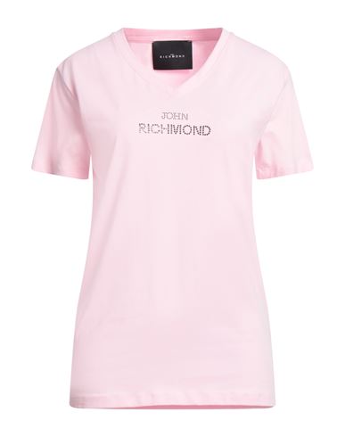 John Richmond Woman T-shirt Pink Size Xs Cotton, Lycra