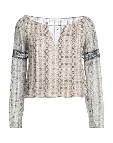 Patrizia Pepe Woman Blouse Sand Size 6 Viscose In Beige