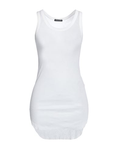Ann Demeulemeester Woman Tank Top Off White Size Xl Cotton, Silk