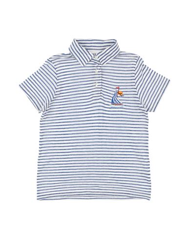 Morley Babies'  Toddler Girl Polo Shirt Blue Size 4 Viscose, Linen, Polyester