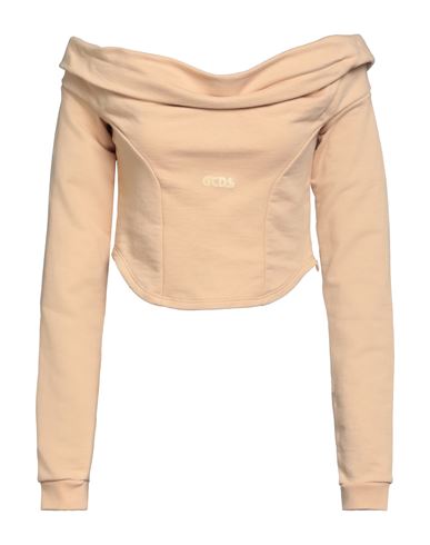 GCDS GCDS WOMAN SWEATSHIRT SAND SIZE L COTTON