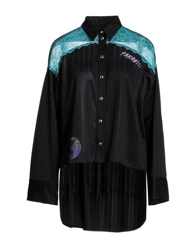 Versace Jeans Couture Woman Shirt Black Size 4 Polyester