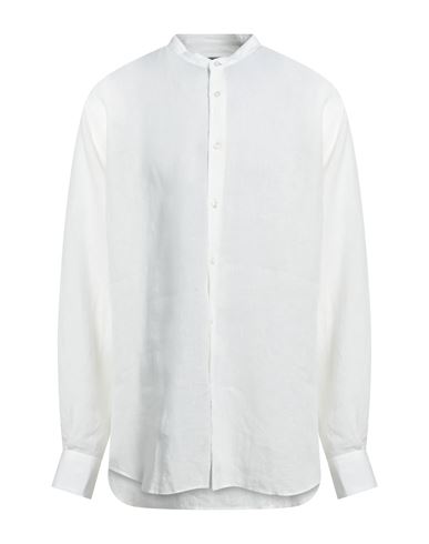 Fedeli Man Shirt Off White Size 17 ½ Linen