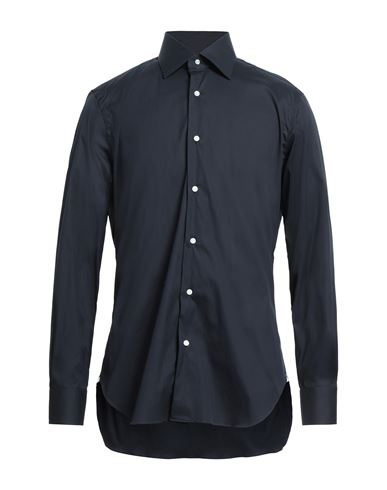 Barba Napoli Man Shirt Black Size 15 ½ Cotton, Polyamide, Elastane