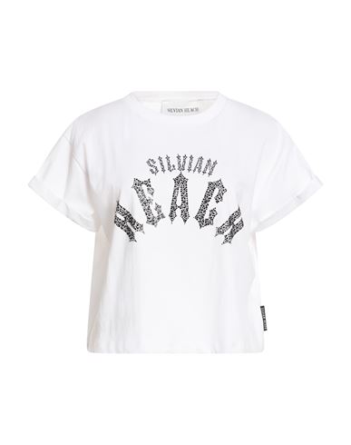 Silvian Heach Woman T-shirt White Size Xxs Cotton