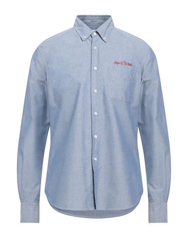 Pt Torino Man Shirt Slate Blue Size 17 Cotton