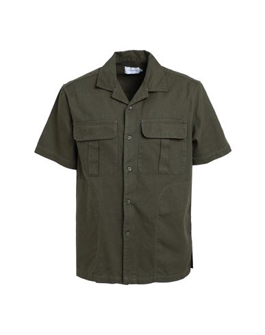 Topman Man Shirt Military Green Size S Cotton