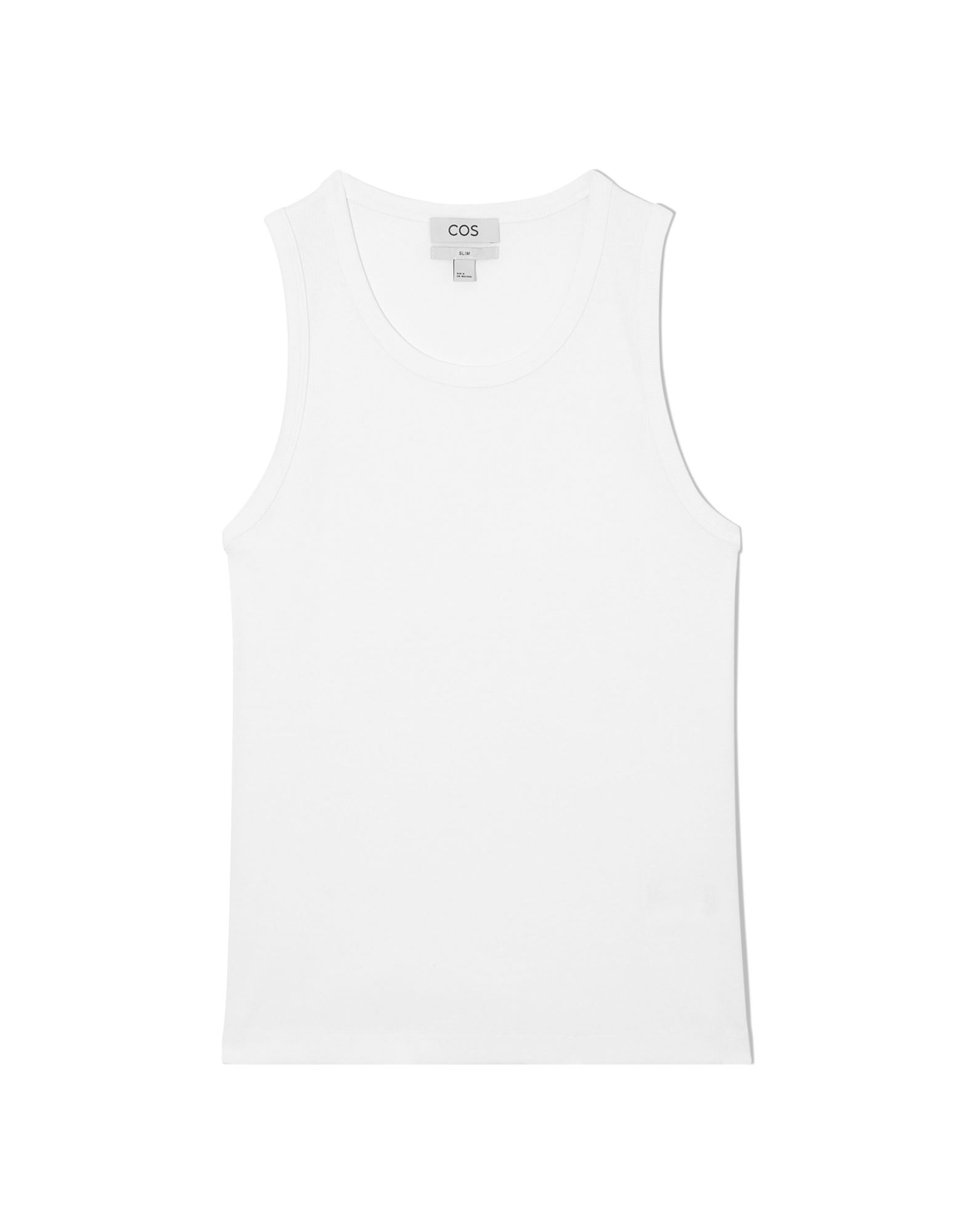 COS COS MAN TANK TOP WHITE SIZE S ORGANIC COTTON, RECYCLED COTTON, ELASTANE