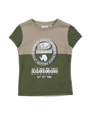 Napapijri Babies'  Toddler Boy T-shirt Military Green Size 6 Cotton