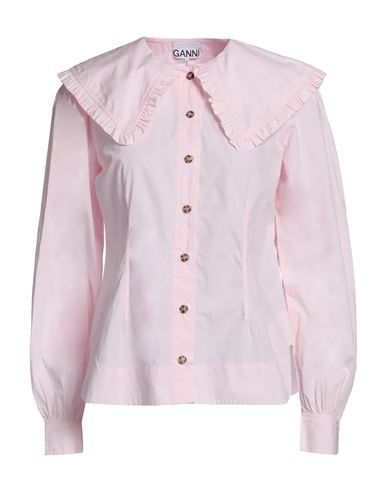 GANNI GANNI WOMAN SHIRT PINK SIZE 6 COTTON 