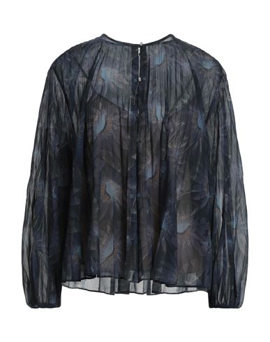 VINCE VINCE. WOMAN BLOUSE MIDNIGHT BLUE SIZE L POLYESTER