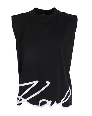 Karl Lagerfeld Woman T-shirt Black Size Xs Organic Cotton