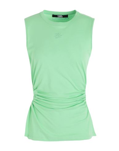 Karl Lagerfeld Woman T-shirt Light Green Size Xs Organic Cotton
