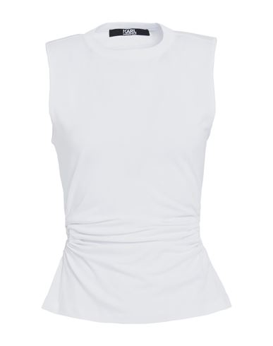 Karl Lagerfeld Woman T-shirt White Size Xs Organic Cotton