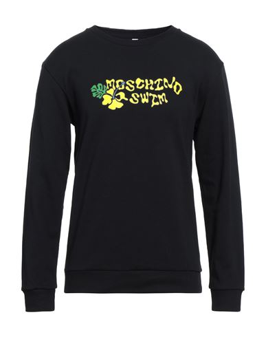 Moschino Man Sweatshirt Black Size Xs Cotton, Elastane