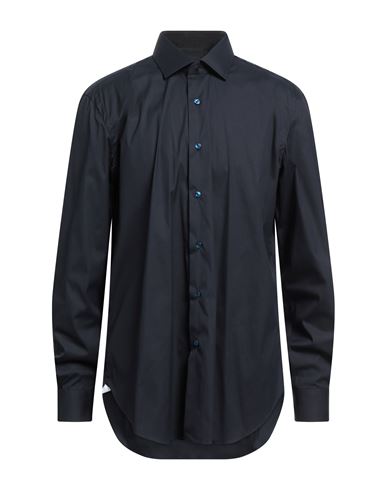 Barba Napoli Tailored Shirt In Stretch Poplin In Blue