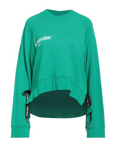 5preview Woman Sweatshirt Green Size Xs Cotton, Polyester
