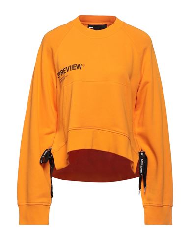 5preview Woman Sweatshirt Orange Size S Cotton, Polyester