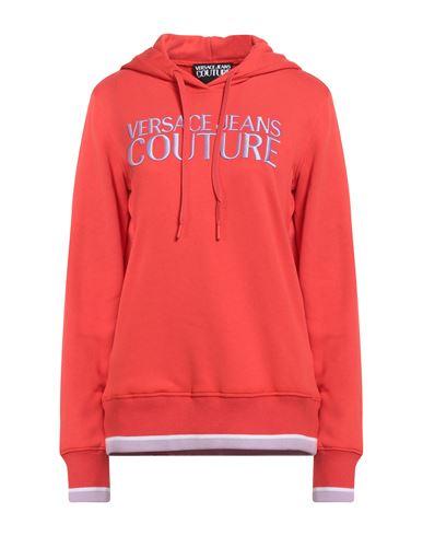 Versace Jeans Couture Woman Sweatshirt Tomato Red Size Xs Cotton In Red