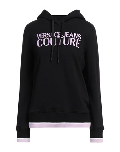 Versace Jeans Couture Woman Sweatshirt Black Size L Cotton