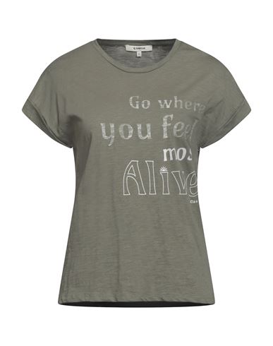 Garcia Woman T-shirt Military Green Size Xs Cotton