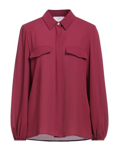Soallure Woman Shirt Burgundy Size 6 Polyester In Red