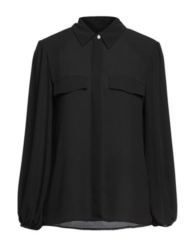 Soallure Woman Shirt Black Size 4 Polyester