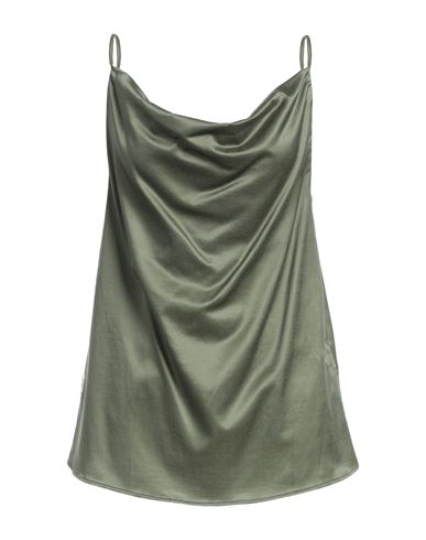 Shop Jijil Woman Top Military Green Size 4 Cotton, Silk, Elastane
